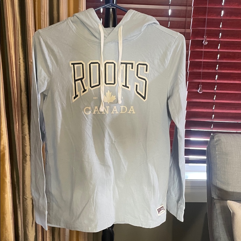 Roots Light Blue Hoodie with Logo